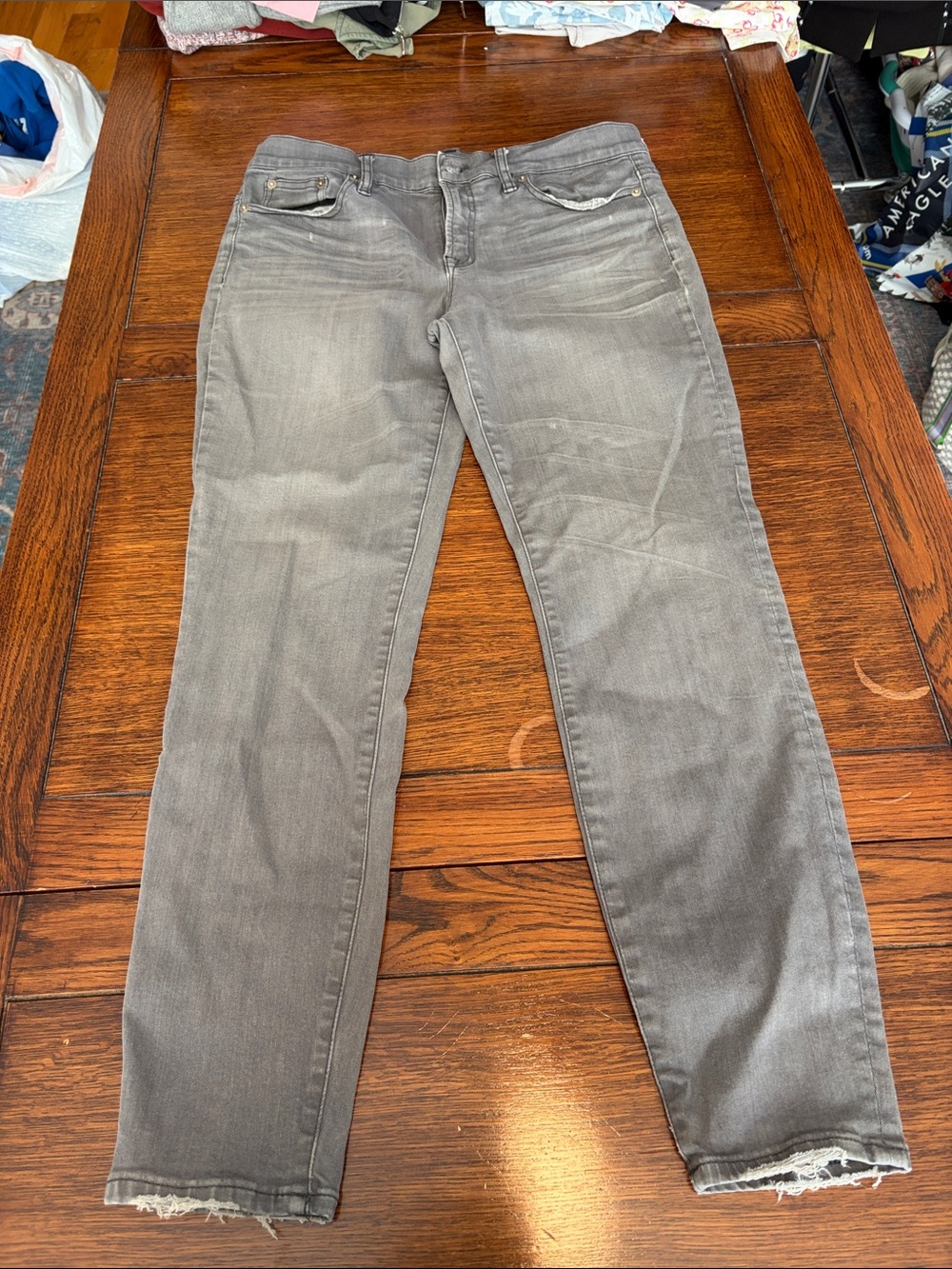 J. Crew Women's Straight-Leg Jeans in Washed Gray